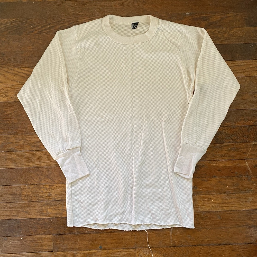 Vintage 90s BVD Thermal Shirt 50/50 Large Made in USA